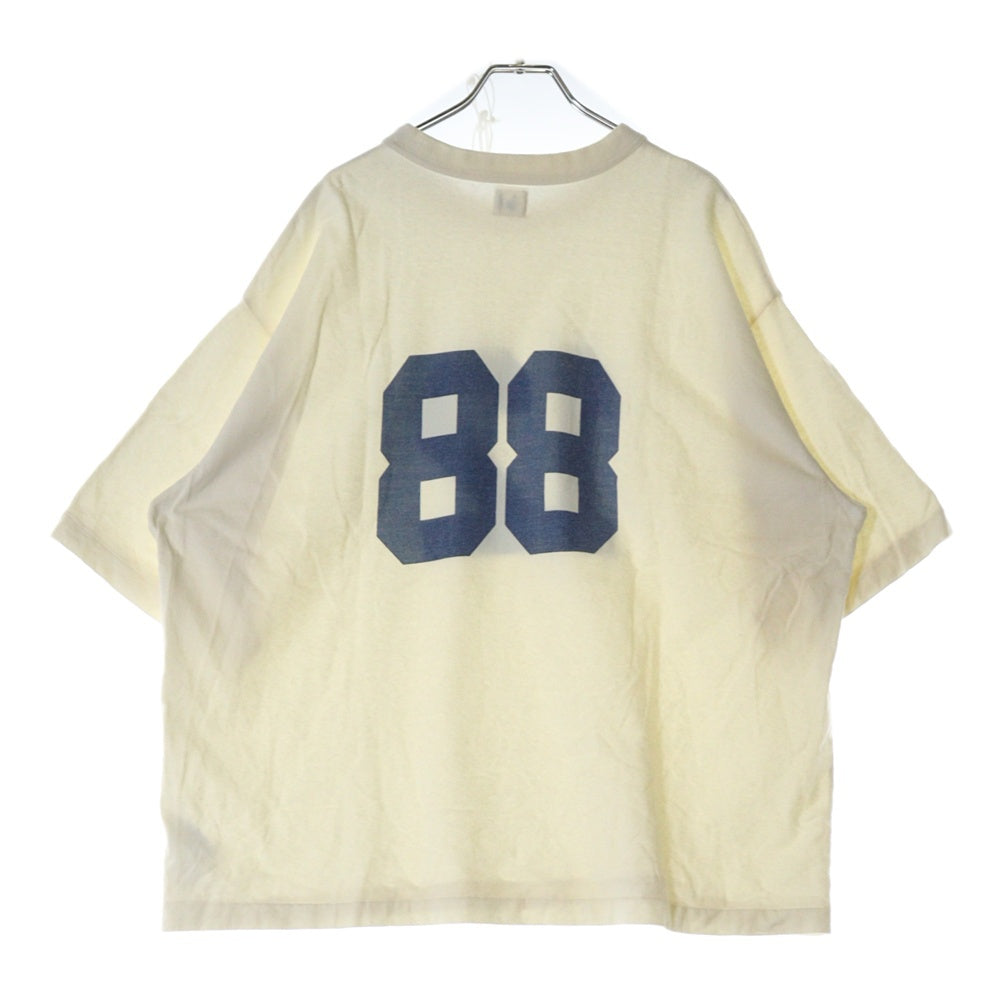 blurhms(ブラームス) Cotton Rayon 88／12 Print Tee bROOTS23S3 プリント半袖クルーネックTシャツ アイボリー