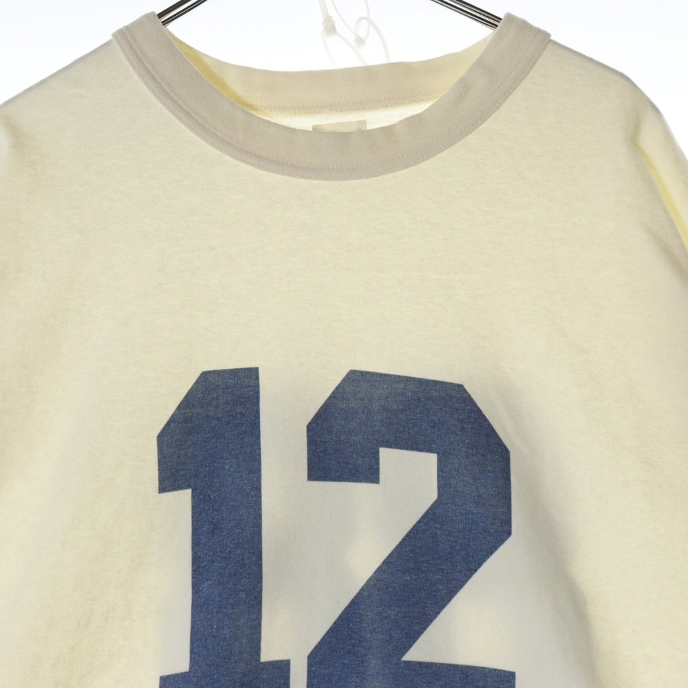 blurhms(ブラームス) Cotton Rayon 88／12 Print Tee bROOTS23S3 プリント半袖クルーネックTシャツ アイボリー