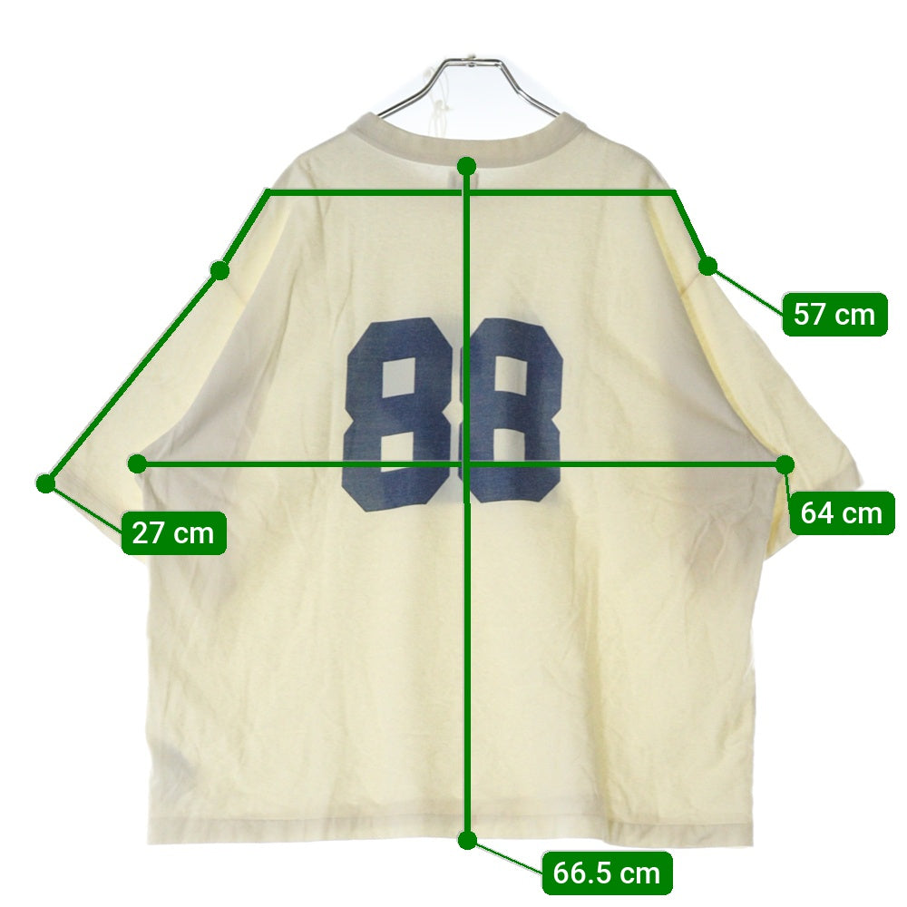 blurhms(ブラームス) Cotton Rayon 88／12 Print Tee bROOTS23S3 プリント半袖クルーネックTシャツ アイボリー