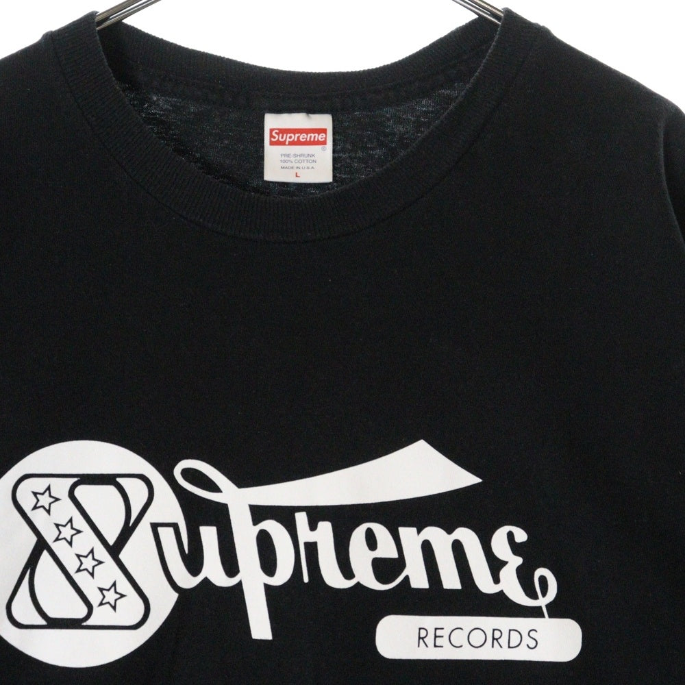 SUPREME(シュプリーム) 24SS RECORDS TEE BLACK レコード 半袖クルーネックTシャツ ブラック