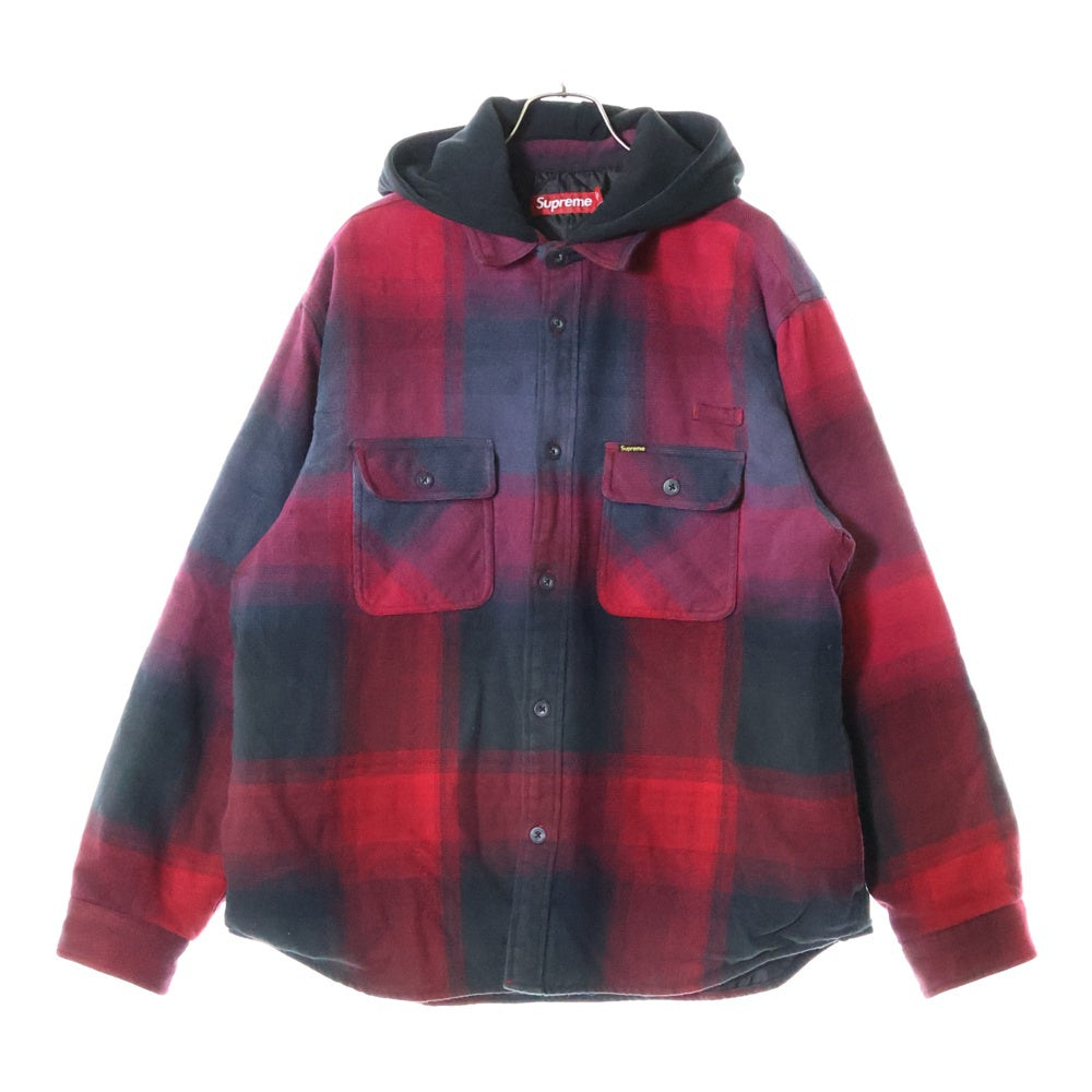 SUPREME(シュプリーム) 25SS Quilted Lined Hooded Flannel Shirts キルティングライナーフードフランネルシャツ レッド