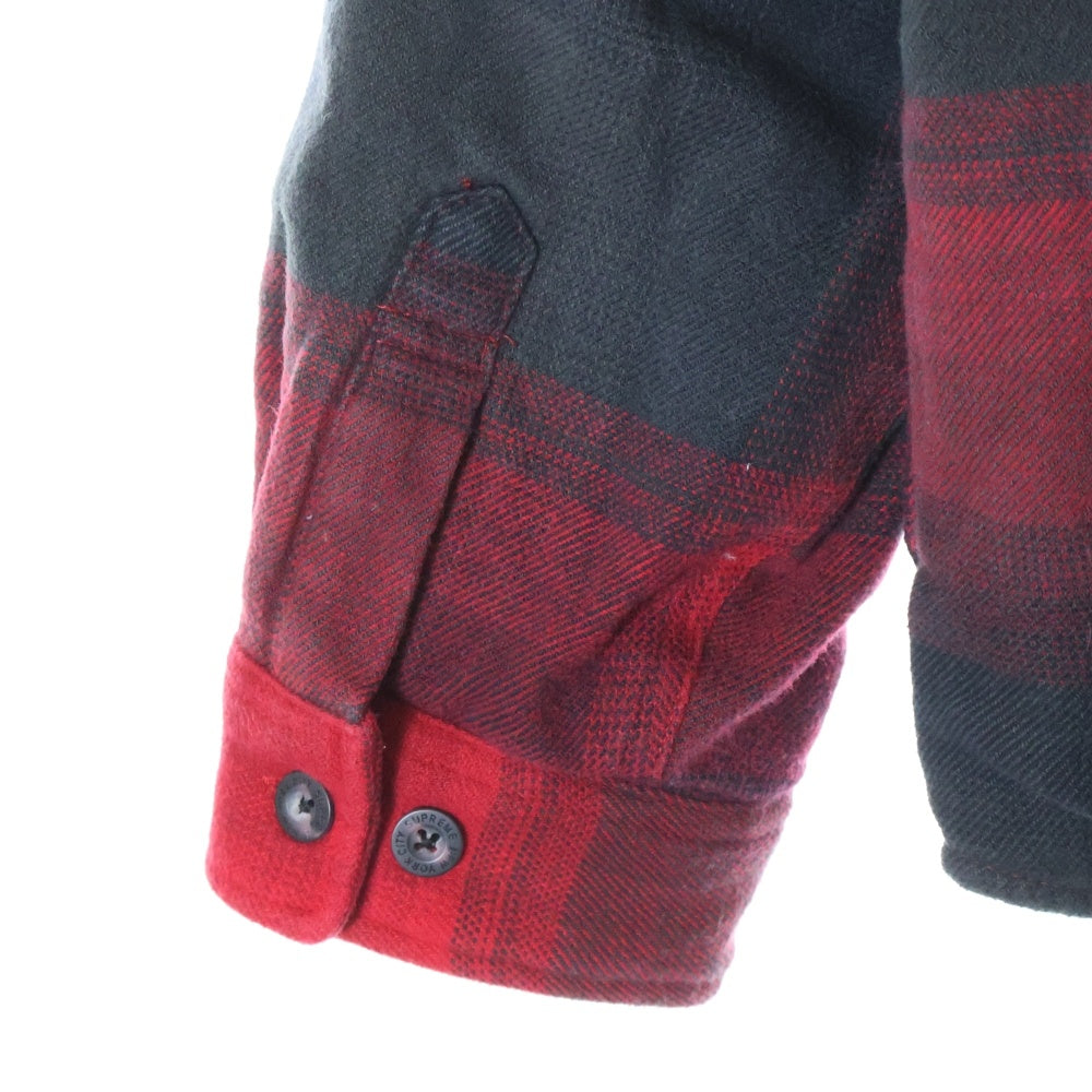 SUPREME(シュプリーム) 25SS Quilted Lined Hooded Flannel Shirts キルティングライナーフードフランネルシャツ レッド