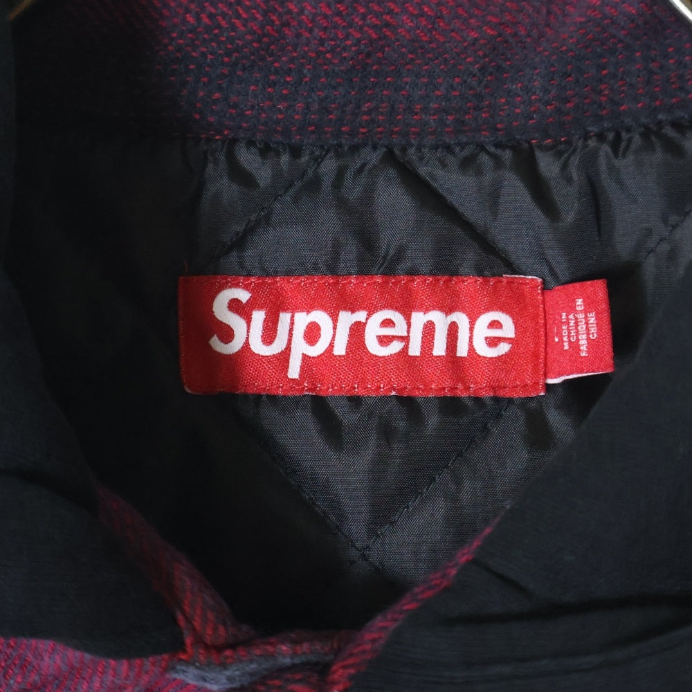 SUPREME(シュプリーム) 25SS Quilted Lined Hooded Flannel Shirts キルティングライナーフードフランネルシャツ レッド