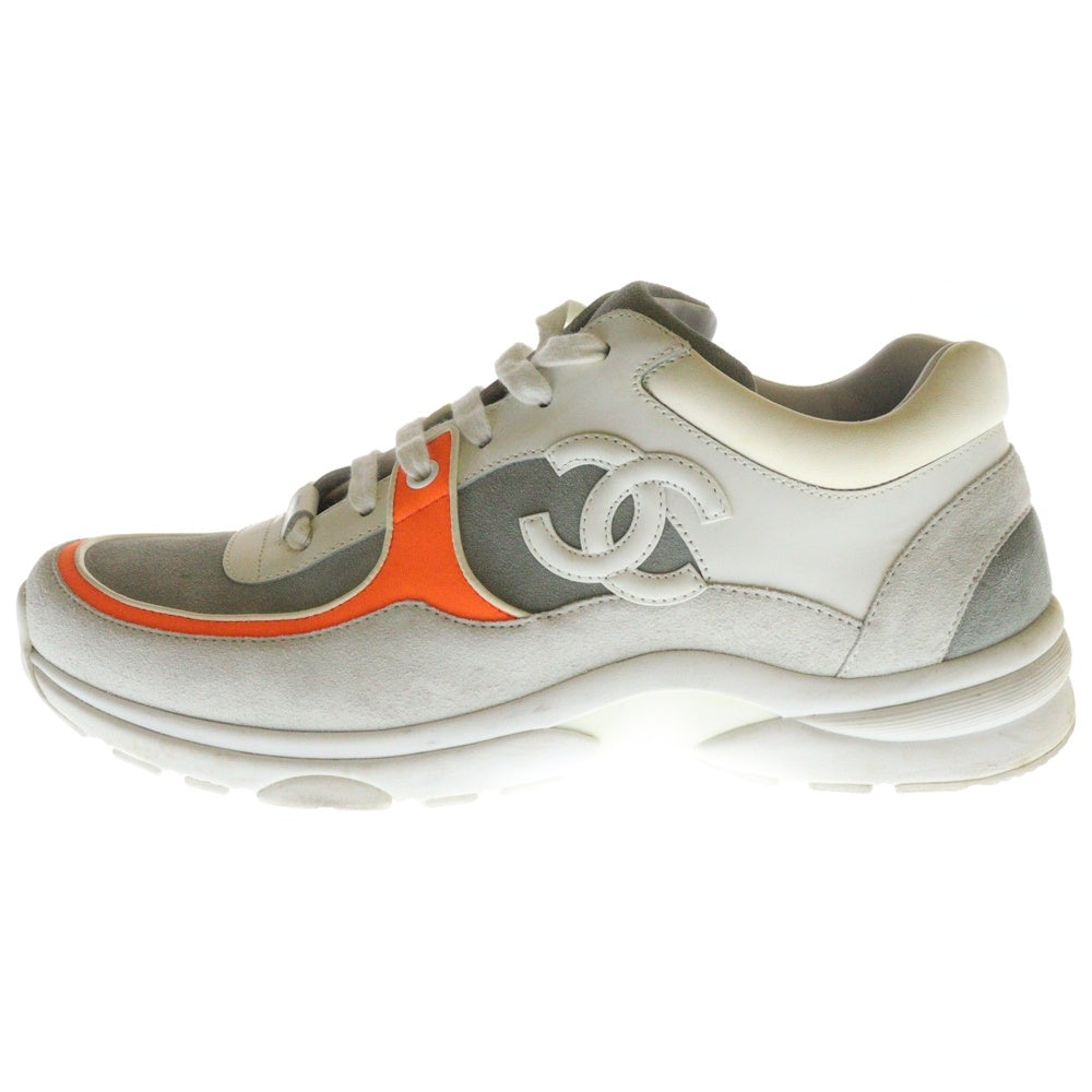CHANEL(シャネル) CC Low Top Trainer ココマーク ローカットスニーカー G33746 ホワイト/オレンジ