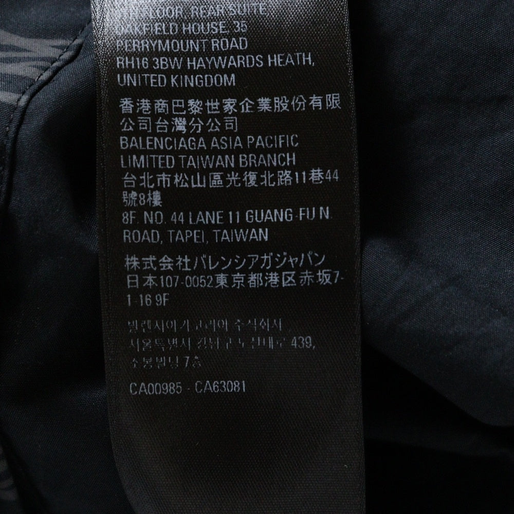 BALENCIAGA(バレンシアガ) BB ALL OVER LOGO LARGE SHIRTS 662983 TML36 オールオーバーロゴ 長袖シャツ ブラック