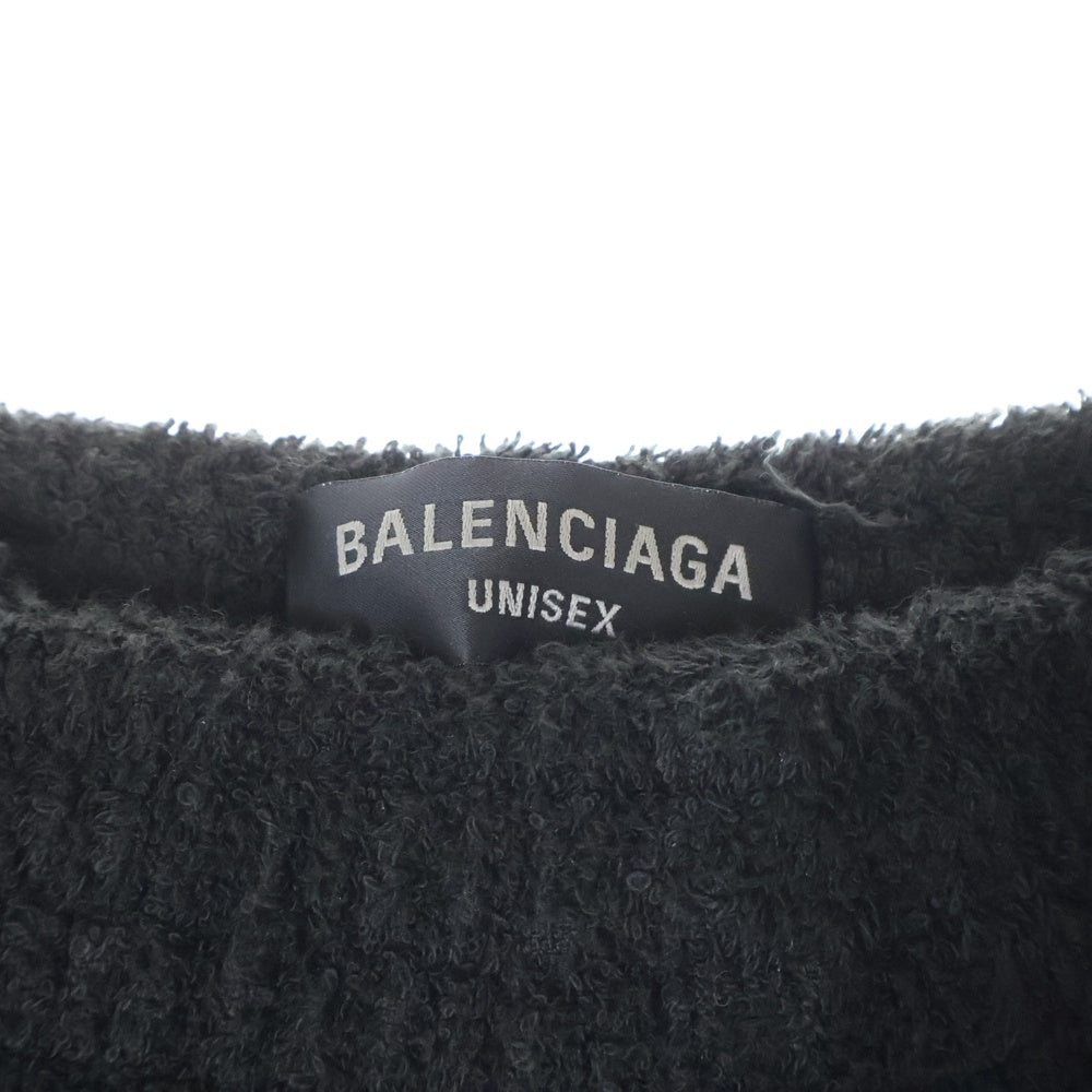 BALENCIAGA(バレンシアガ) 24SS ロゴ刺繍 パイル地ショートパンツ ブラック 794850 TQP11