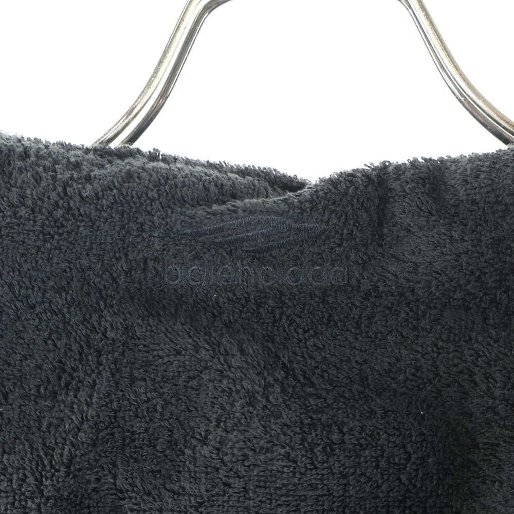 BALENCIAGA(バレンシアガ) 24SS ロゴ刺繍 パイル地 ジップアップパーカー フーディー 794795 TQP11 ブラック