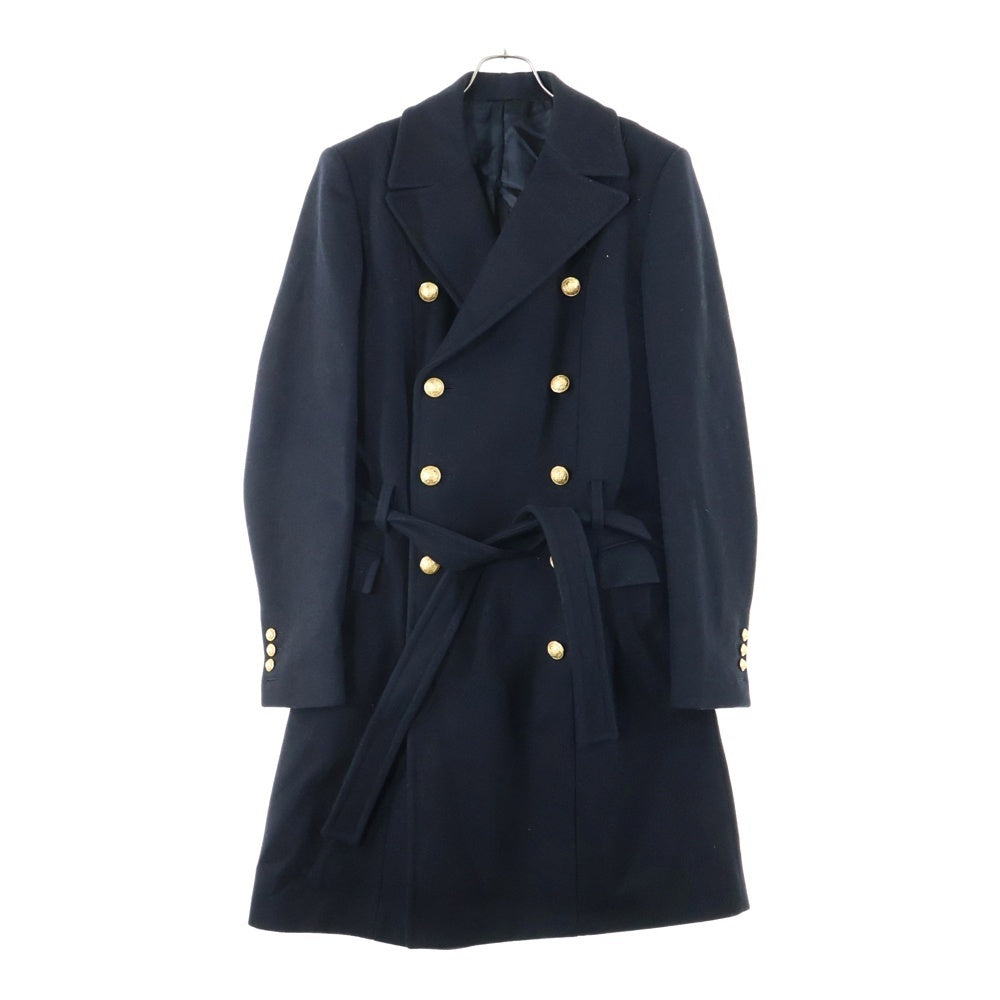 BALMAIN(バルマン) Belted Trench Coat W7H3028T158 ベルト付き ロングトレンチコート ウール 金ボタン