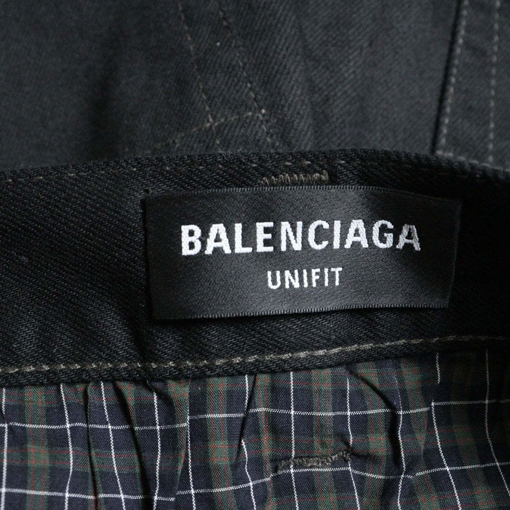 BALENCIAGA(バレンシアガ) 21AW デストロイバギーデニムパンツ 664265 TJW58 ブラック