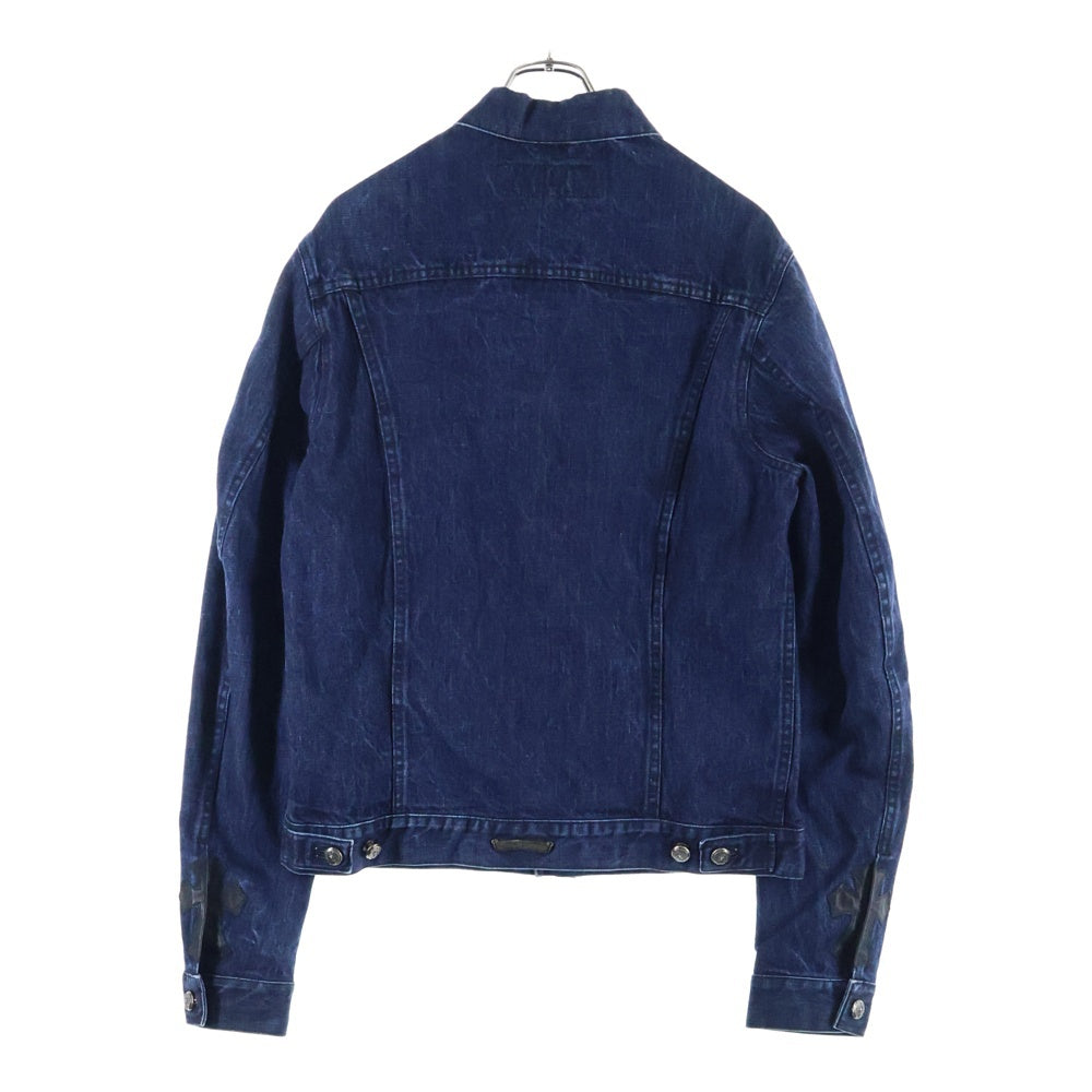 CHROME HEARTS(クロムハーツ) クロスボール シャツジャケット クロスパッチ デニムシャツジャケット インディゴブルー