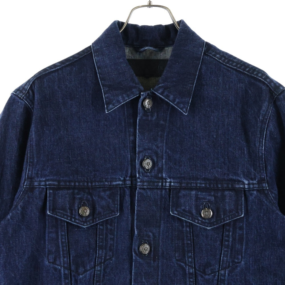 CHROME HEARTS(クロムハーツ) クロスボール シャツジャケット クロスパッチ デニムシャツジャケット インディゴブルー