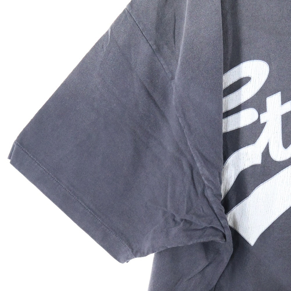 SAINT MICHAEL(セントマイケル) 25SS ×FEAR OF GOD SNT OF GOD FG_SS TEE VINTAGE加工 セントオブゴッド 両面プリント クルーネック 半袖Tシャツ カットソー ブラック SM-HR8-0000-C01