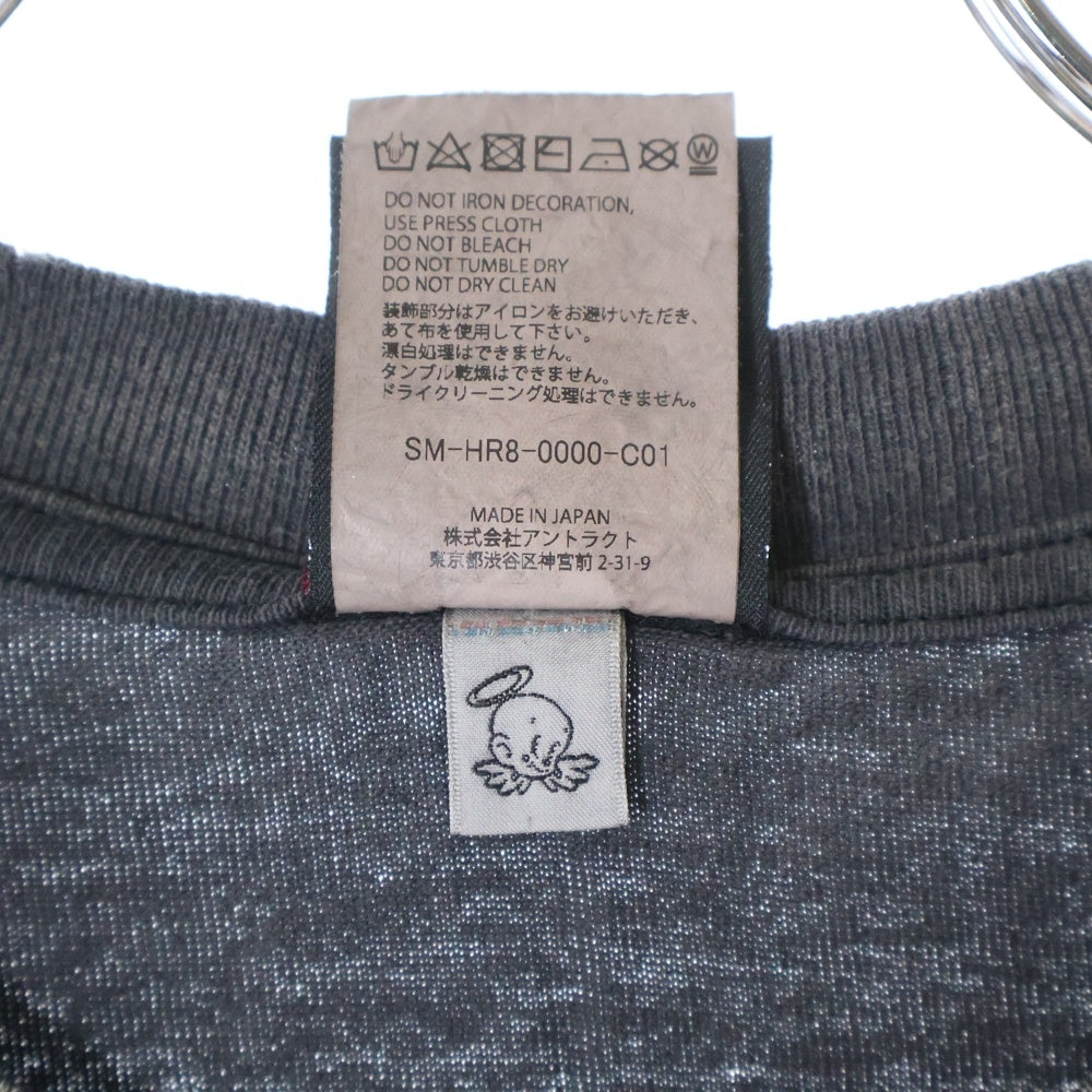 SAINT MICHAEL(セントマイケル) 25SS ×FEAR OF GOD SNT OF GOD FG_SS TEE VINTAGE加工 セントオブゴッド 両面プリント クルーネック 半袖Tシャツ カットソー ブラック SM-HR8-0000-C01