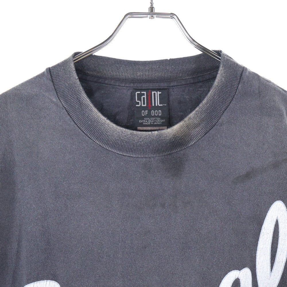 SAINT MICHAEL(セントマイケル) 25SS × FEAR OF GOD SNT OF GOD FG_LS TEE フィアオブゴッド セントオブゴッド 両面プリント クルーネック 長袖Tシャツ カットソー SM-HR8-0000-C02