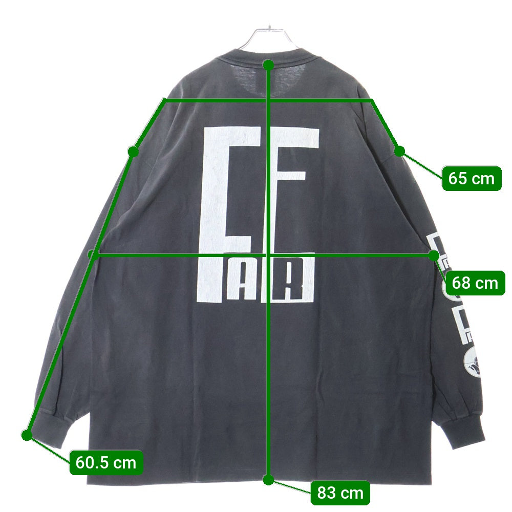 SAINT MICHAEL(セントマイケル) 25SS × FEAR OF GOD SNT OF GOD FG_LS TEE フィアオブゴッド セントオブゴッド 両面プリント クルーネック 長袖Tシャツ カットソー SM-HR8-0000-C02