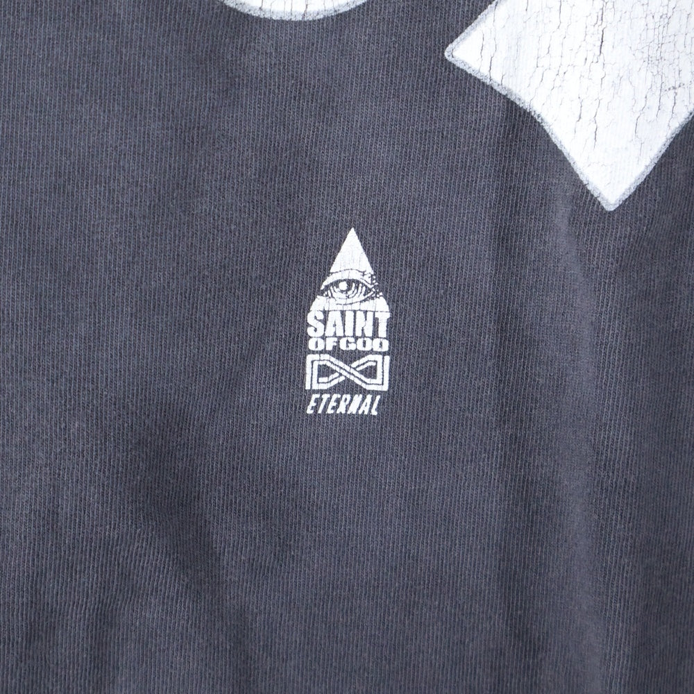 SAINT MICHAEL(セントマイケル) 25SS × FEAR OF GOD SNT OF GOD FG_LS TEE フィアオブゴッド セントオブゴッド 両面プリント クルーネック 長袖Tシャツ カットソー SM-HR8-0000-C02
