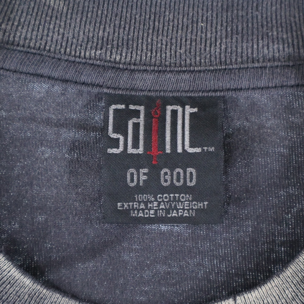 SAINT MICHAEL(セントマイケル) 25SS × FEAR OF GOD SNT OF GOD FG_LS TEE フィアオブゴッド セントオブゴッド 両面プリント クルーネック 長袖Tシャツ カットソー SM-HR8-0000-C02