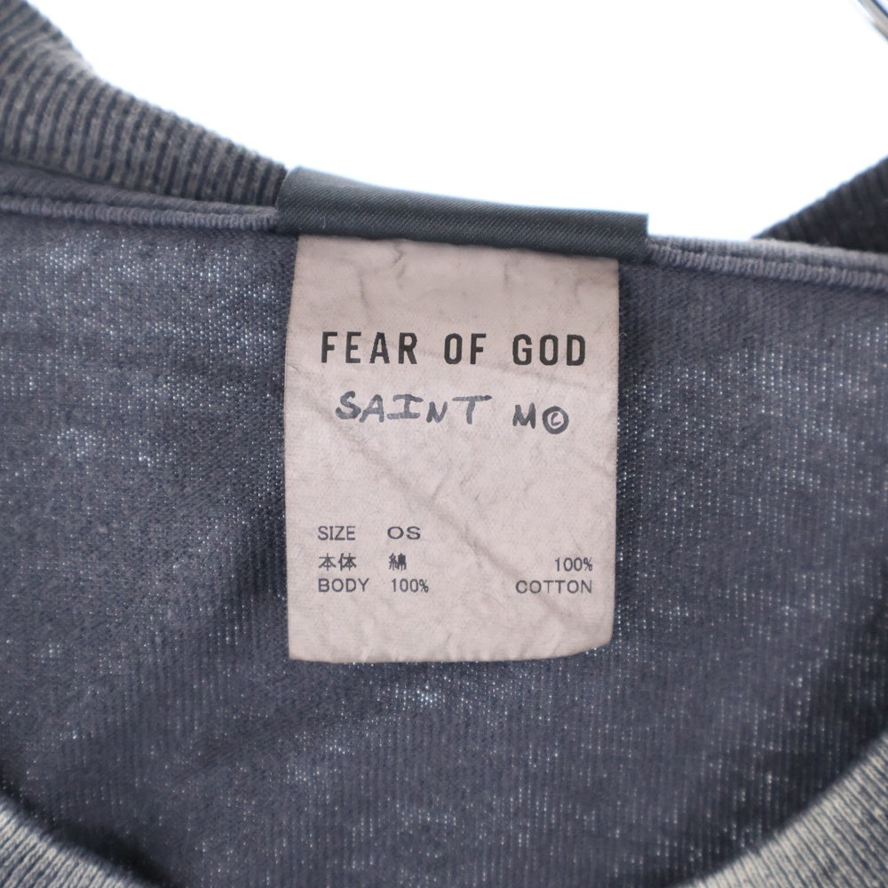 SAINT MICHAEL(セントマイケル) 25SS × FEAR OF GOD SNT OF GOD FG_LS TEE フィアオブゴッド セントオブゴッド 両面プリント クルーネック 長袖Tシャツ カットソー SM-HR8-0000-C02