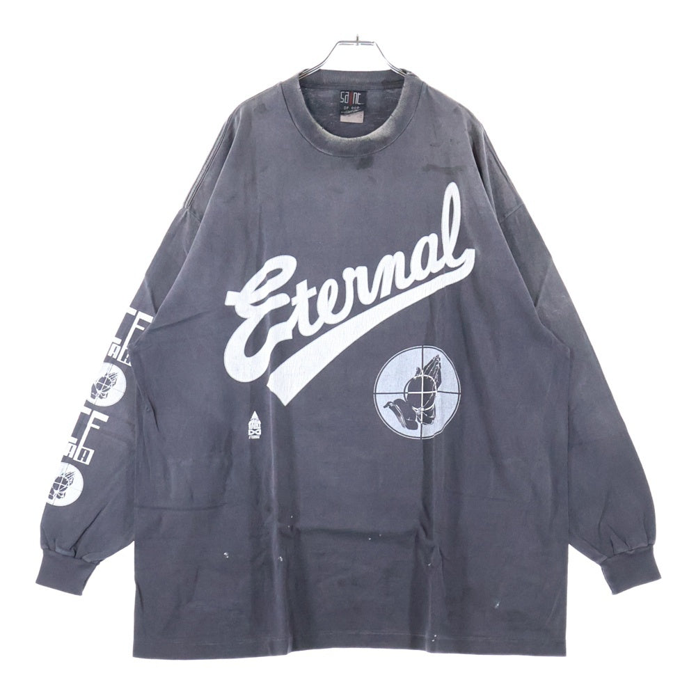 SAINT MICHAEL(セントマイケル) 25SS × FEAR OF GOD SNT OF GOD FG_LS TEE フィアオブゴッド セントオブゴッド 両面プリント クルーネック 長袖Tシャツ カットソー SM-HR8-0000-C02
