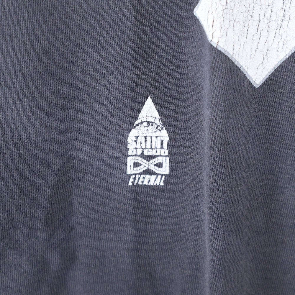 SAINT MICHAEL(セントマイケル) 25SS × FEAR OF GOD SNT OF GOD FG_LS TEE フィアオブゴッド セントオブゴッド 両面プリント クルーネック 長袖Tシャツ カットソー SM-HR8-0000-C02