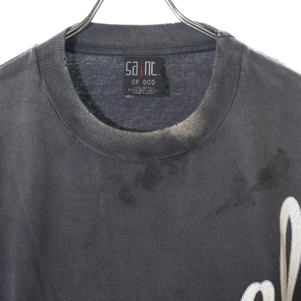 SAINT MICHAEL(セントマイケル) 25SS × FEAR OF GOD SNT OF GOD FG_LS TEE フィアオブゴッド セントオブゴッド 両面プリント クルーネック 長袖Tシャツ カットソー SM-HR8-0000-C02