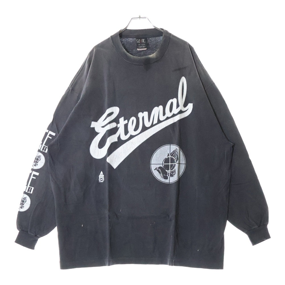 SAINT MICHAEL(セントマイケル) 25SS × FEAR OF GOD SNT OF GOD FG_LS TEE フィアオブゴッド セントオブゴッド 両面プリント クルーネック 長袖Tシャツ カットソー SM-HR8-0000-C02