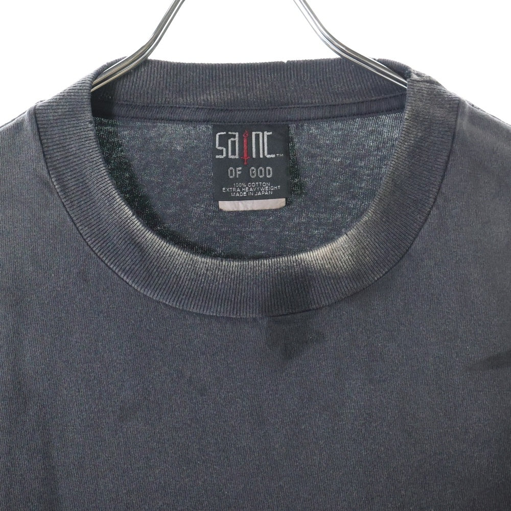 SAINT MICHAEL(セントマイケル) 25SS × FEAR OF GOD SNT OF GOD FG_LS TEE フィアオブゴッド セントオブゴッド 両面プリント クルーネック 長袖Tシャツ カットソー SM-HR8-0000-C02