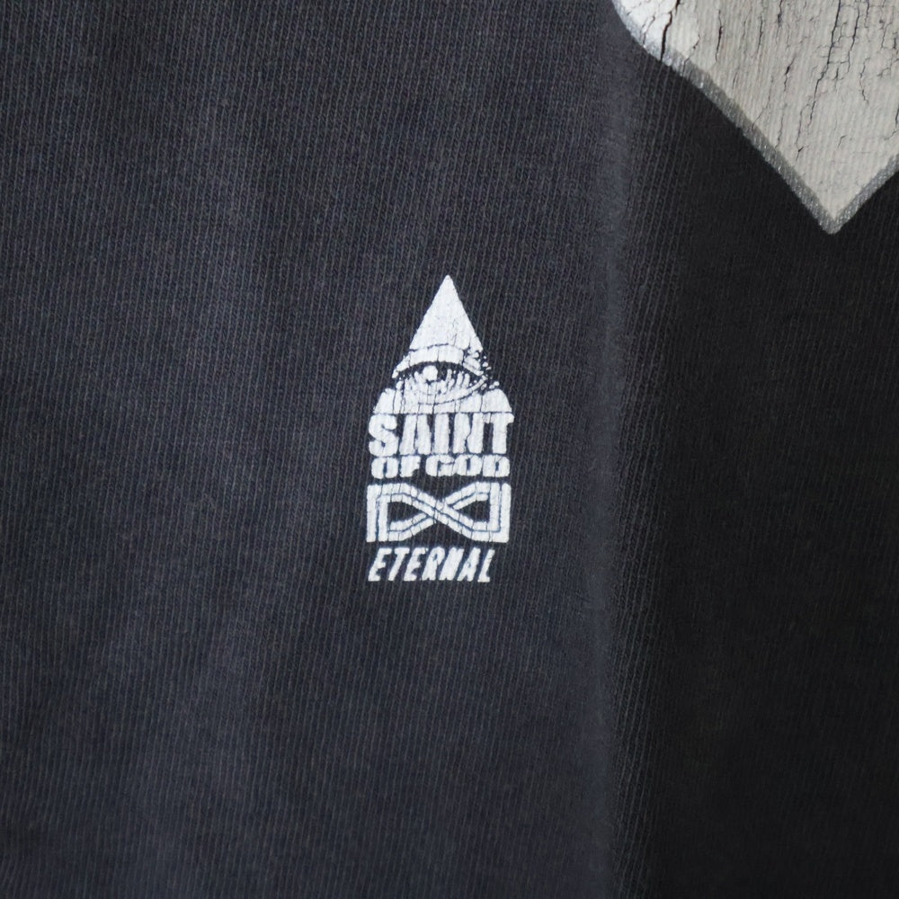 SAINT MICHAEL(セントマイケル) 25SS × FEAR OF GOD SNT OF GOD FG_LS TEE フィアオブゴッド セントオブゴッド 両面プリント クルーネック 長袖Tシャツ カットソー SM-HR8-0000-C02