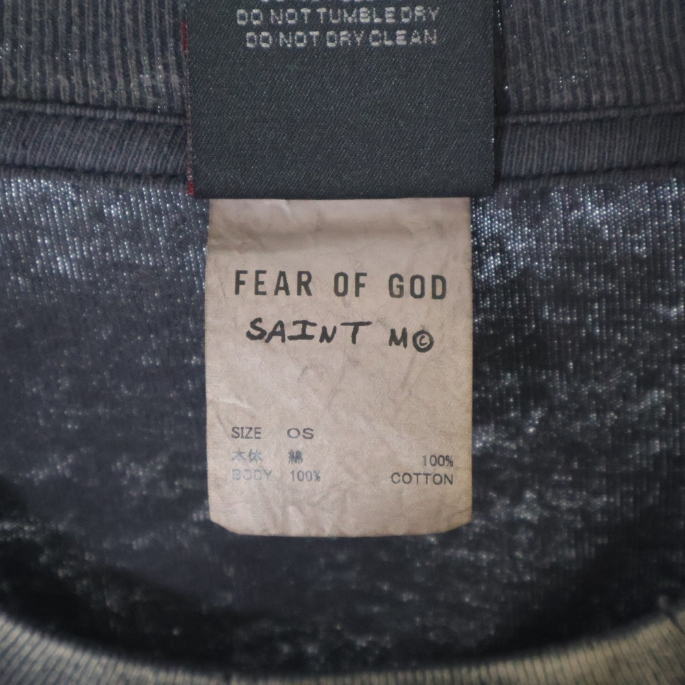 SAINT MICHAEL(セントマイケル) 25SS × FEAR OF GOD SNT OF GOD FG_LS TEE フィアオブゴッド セントオブゴッド 両面プリント クルーネック 長袖Tシャツ カットソー SM-HR8-0000-C02