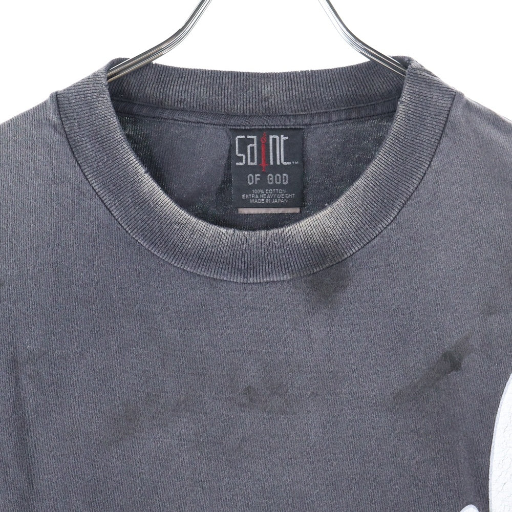 SAINT MICHAEL(セントマイケル) 25SS × FEAR OF GOD SNT OF GOD FG_LS TEE フィアオブゴッド セントオブゴッド 両面プリント クルーネック 長袖Tシャツ カットソー SM-HR8-0000-C02