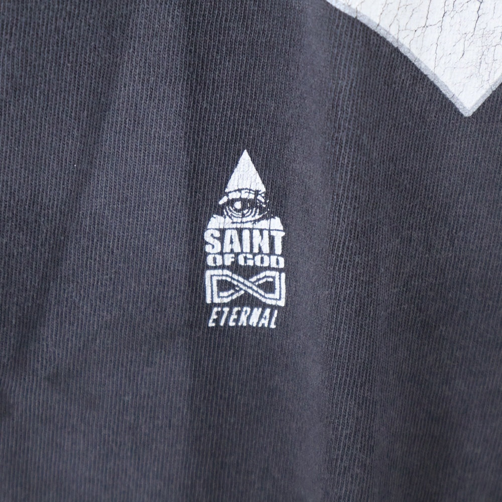 SAINT MICHAEL(セントマイケル) 25SS × FEAR OF GOD SNT OF GOD FG_LS TEE フィアオブゴッド セントオブゴッド 両面プリント クルーネック 長袖Tシャツ カットソー SM-HR8-0000-C02