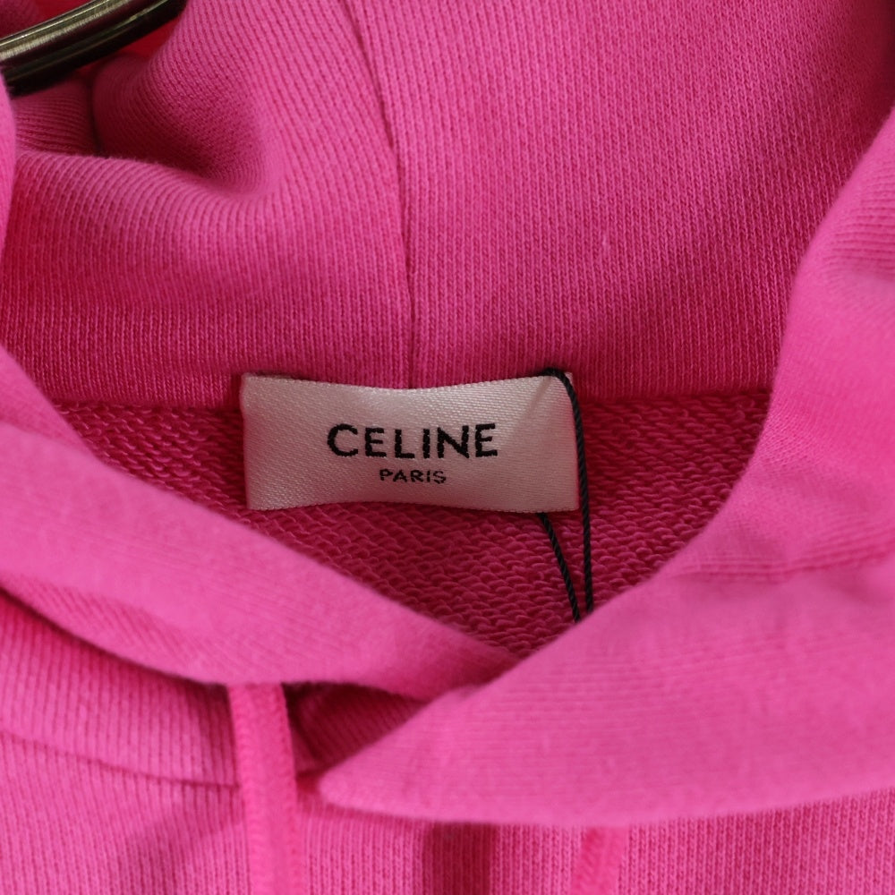 CELINE(セリーヌ) Palm Tree Stud Hoodie Y795670Q パームツリースタッズパーカー プルオーバーフーディ ピンク