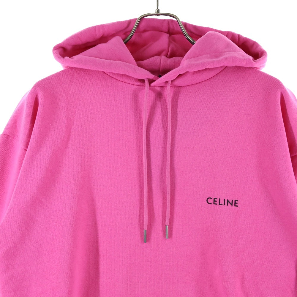 CELINE(セリーヌ) 23SS Cotton Freeze Loose Hoodie 2Y958670Q コットンフリース ルーズフーディー プルオーバー パーカー ピンク