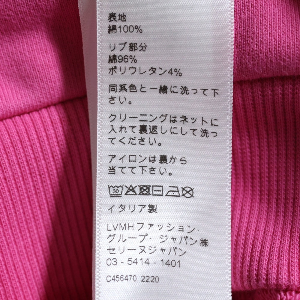 CELINE(セリーヌ) 23SS Cotton Freeze Loose Hoodie 2Y958670Q コットンフリース ルーズフーディー プルオーバー パーカー ピンク