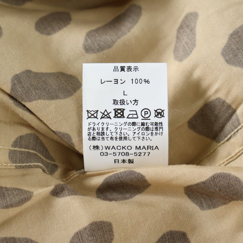 WACKO MARIA(ワコマリア) 24SS HAWAIIAN SHIRTS TYPE-2 24SS-WMS-HI02 レオパード 総柄 レーヨン ハワイアンシャツ