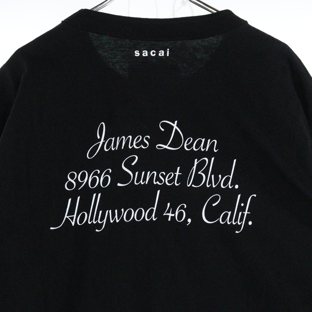 Sacai(サカイ) 25SS James Dean L S T-shirt 長袖プリントカットソー 25-0921S ブラック