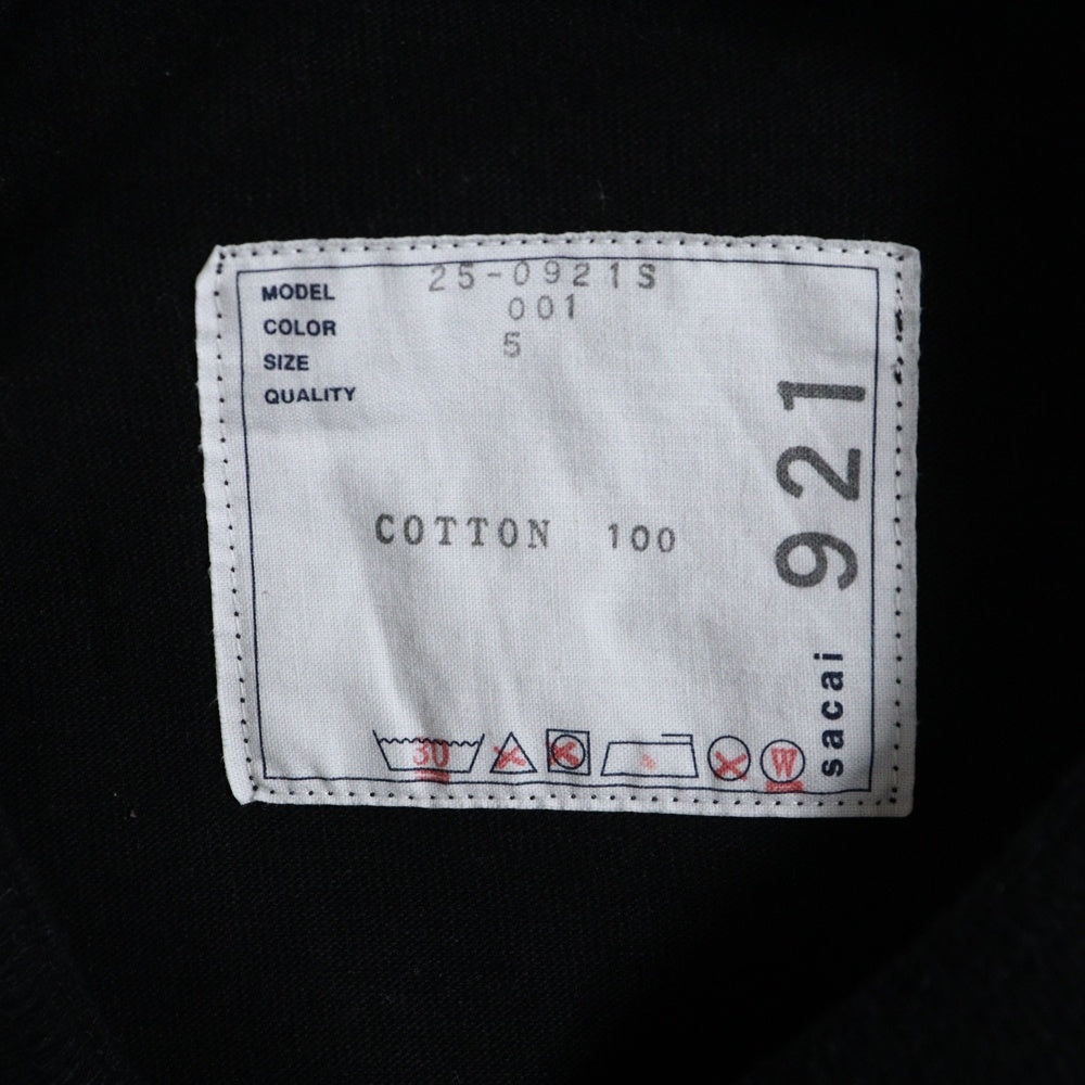 Sacai(サカイ) 25SS James Dean L S T-shirt 長袖プリントカットソー 25-0921S ブラック