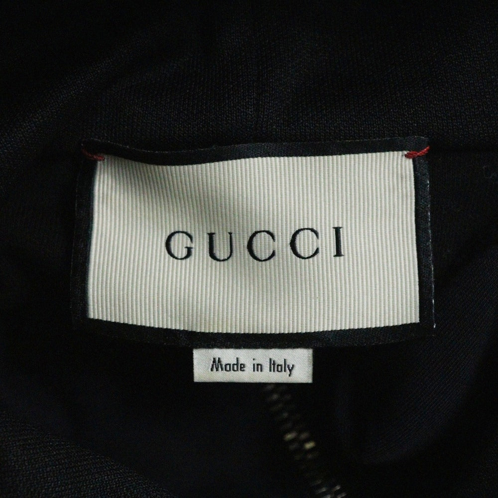 GUCCI(グッチ) クリスタルエンブロイダリー付 ジャージ フーディ パーカー ブラック レディース 472245 X9H56