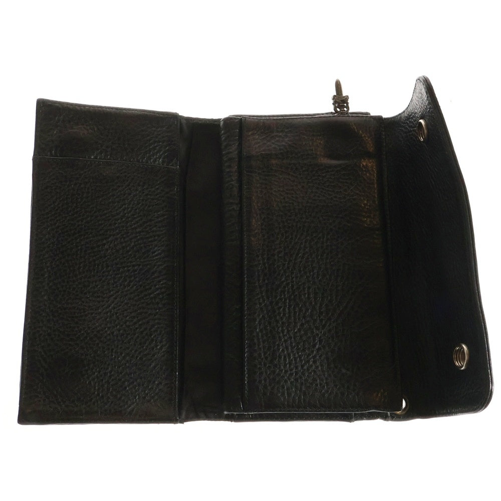 CHROME HEARTS(クロムハーツ) WAVE ウェーブ レザーウォレット 財布 ブラック BCA374