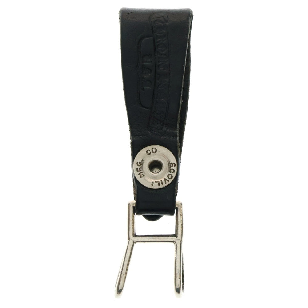 CHROME HEARTS(クロムハーツ) BELT LOOP BSフレアボタンレザーベルトループ シルバー/ブラック BCA401