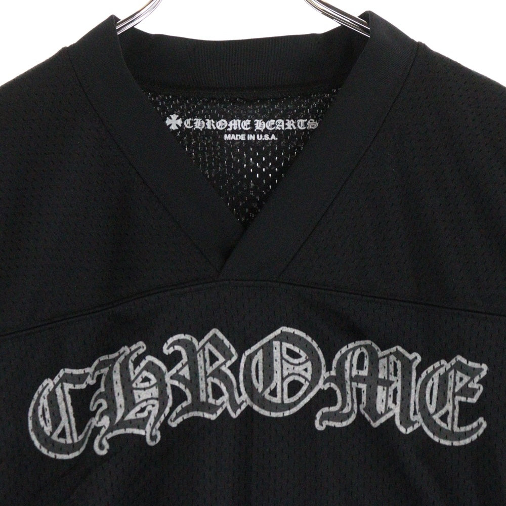 CHROME HEARTS(クロムハーツ) MESH WARM UP JERSEY メッシュ バーシティー ジャージー CHプリントメッシュ 長袖Tシャツカットソー ブラック
