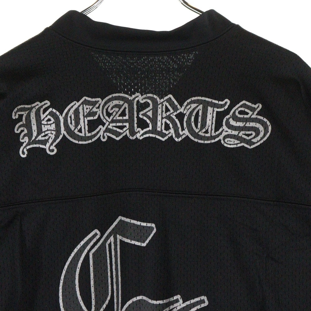 CHROME HEARTS(クロムハーツ) MESH WARM UP JERSEY メッシュ バーシティー ジャージー CHプリントメッシュ 長袖Tシャツカットソー ブラック