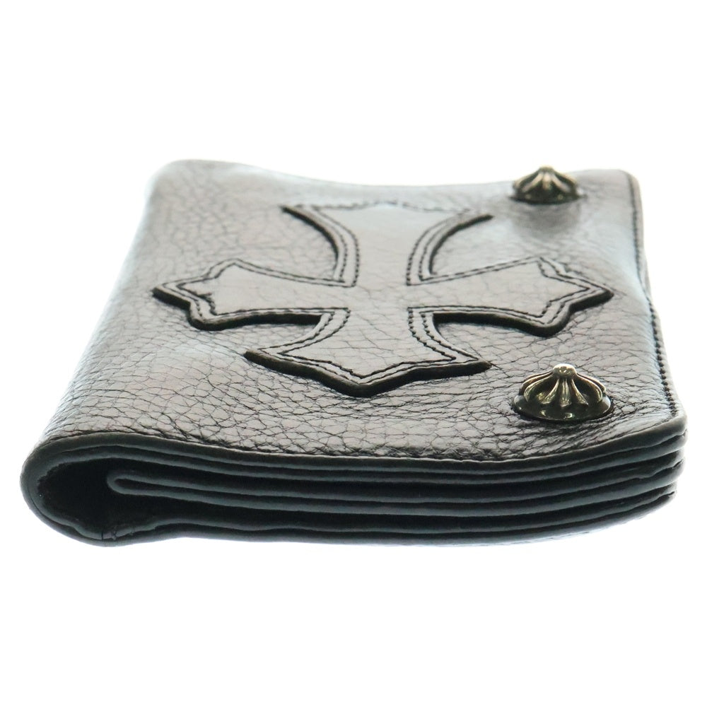 CHROME HEARTS(クロムハーツ) 1ZIP CROSS PATCH 1ジップ クロスパッチクロスボタンレザー財布
