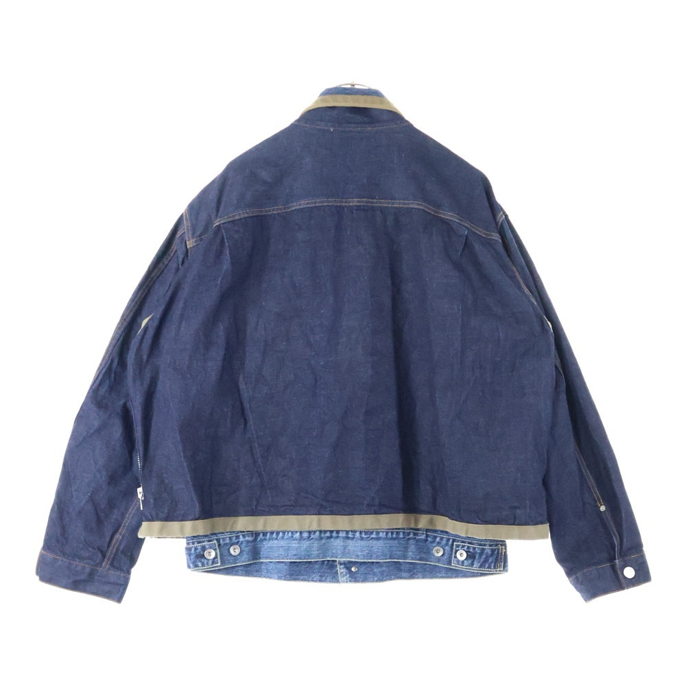 Sacai(サカイ) 20SS Layered Denim Jacket 20-02263M レイヤードドッキングデニムジャケット インディゴブルー