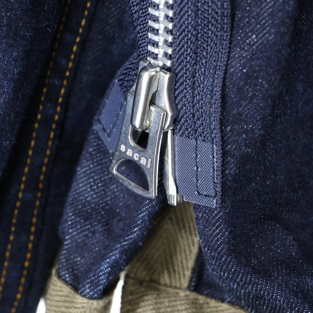 Sacai(サカイ) 20SS Layered Denim Jacket 20-02263M レイヤードドッキングデニムジャケット インディゴブルー
