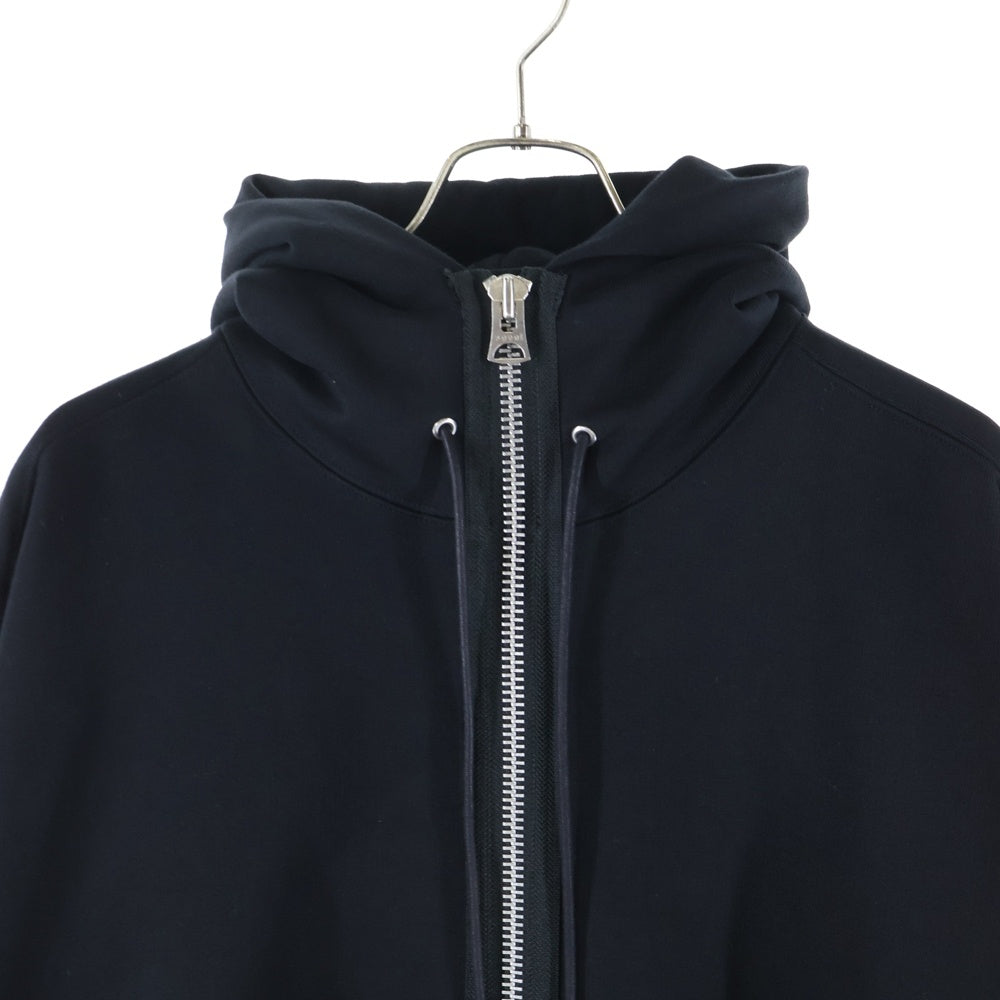 Sacai(サカイ) 24SS SWEAT JERSEY HOODIE SCM-069 ダブルジッパー スウェットジップアップパーカー フーディー ブラック