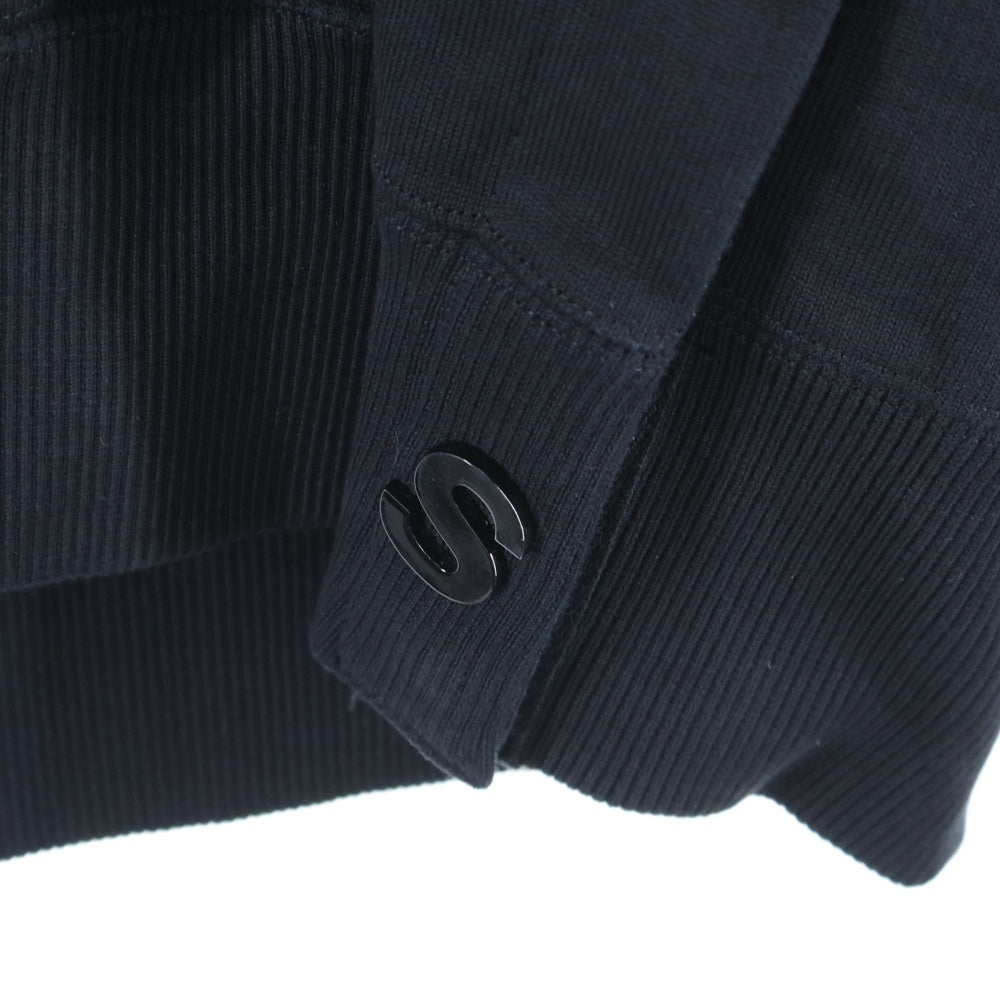 Sacai(サカイ) 24SS SWEAT JERSEY HOODIE SCM-069 ダブルジッパー スウェットジップアップパーカー フーディー ブラック