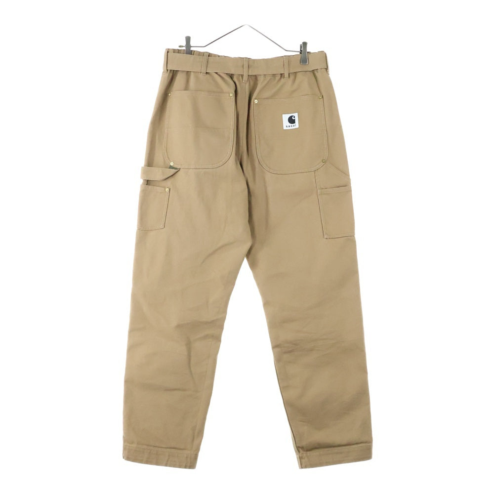 Sacai(サカイ) 23AW ×Carhartt WIP Canvas Pants カーハート キャンバスペインターパンツ ブラウン 23-0555S
