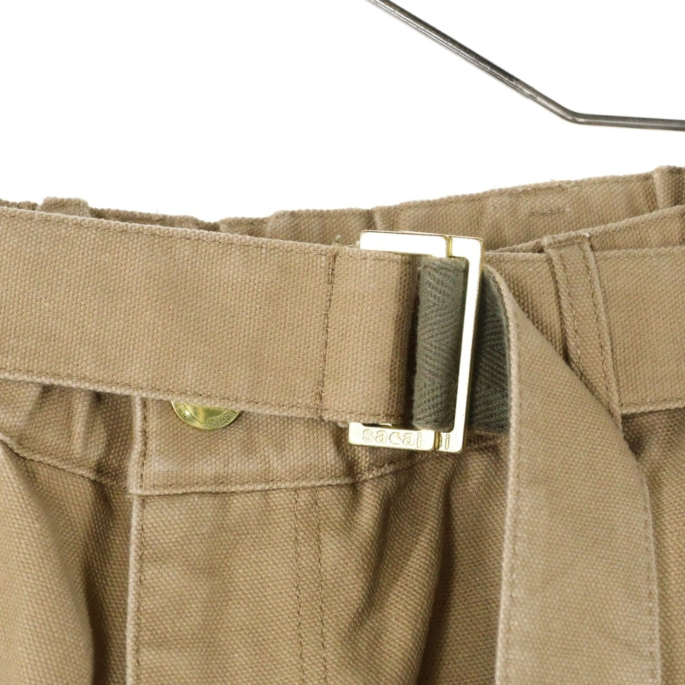 Sacai(サカイ) 23AW ×Carhartt WIP Canvas Pants カーハート キャンバスペインターパンツ ブラウン 23-0555S