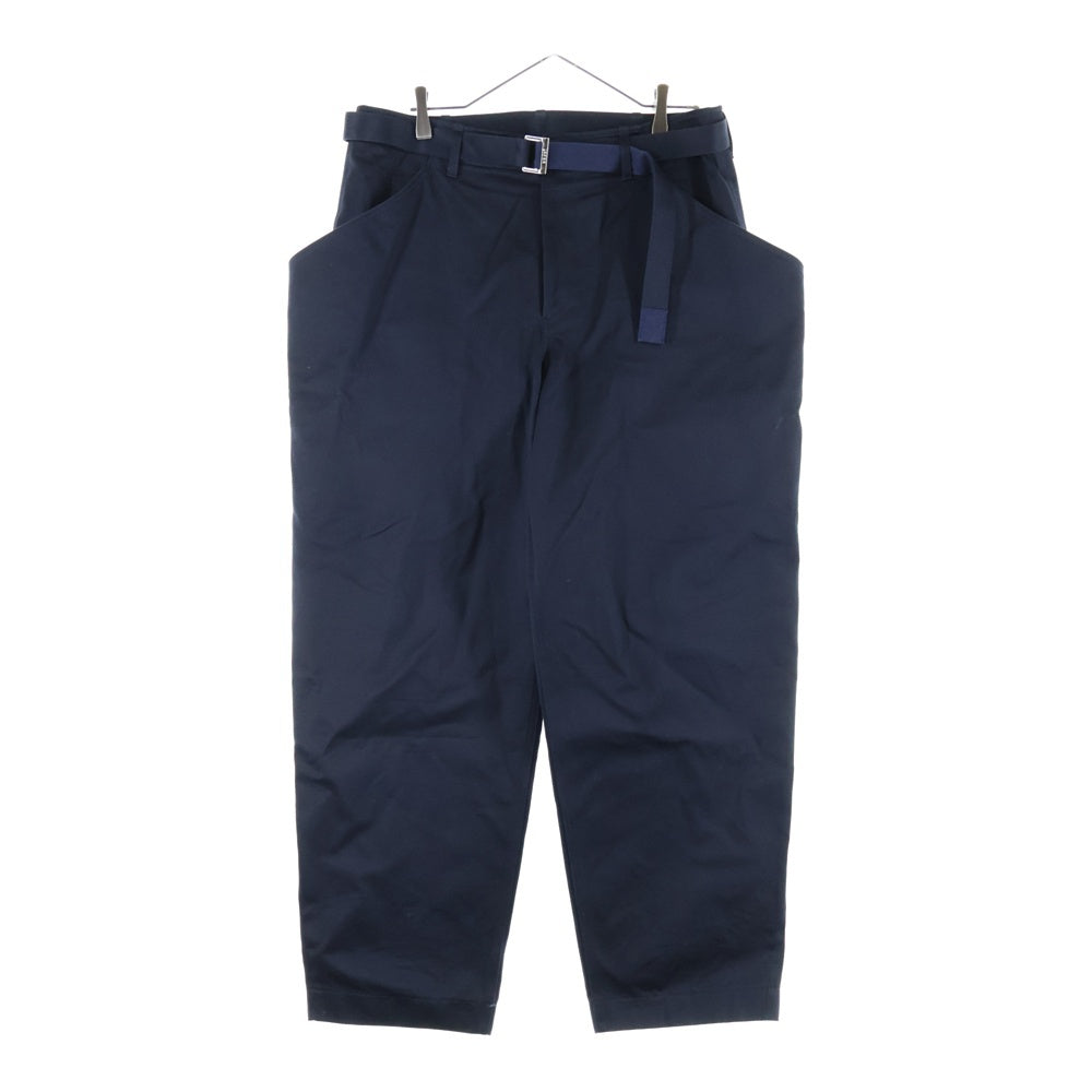 Sacai(サカイ) 25SS Cotton Chino Pants 25-03604M ベルテッド コットンチノパンツ ダークネイビー